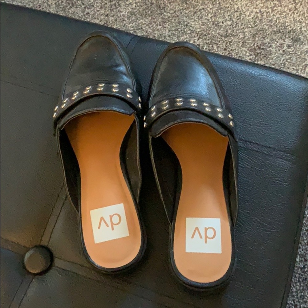 Backless loafers with studs